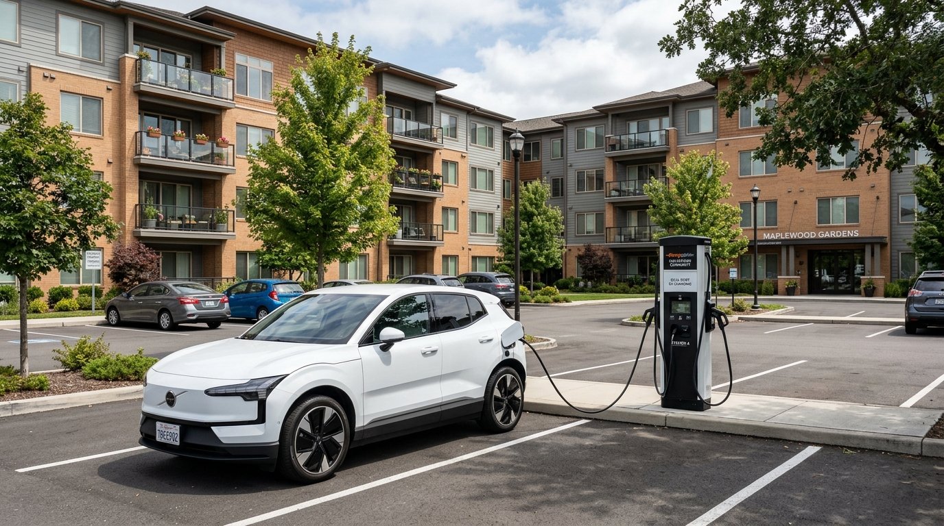 EV Charging parking location at apartment & commercial property